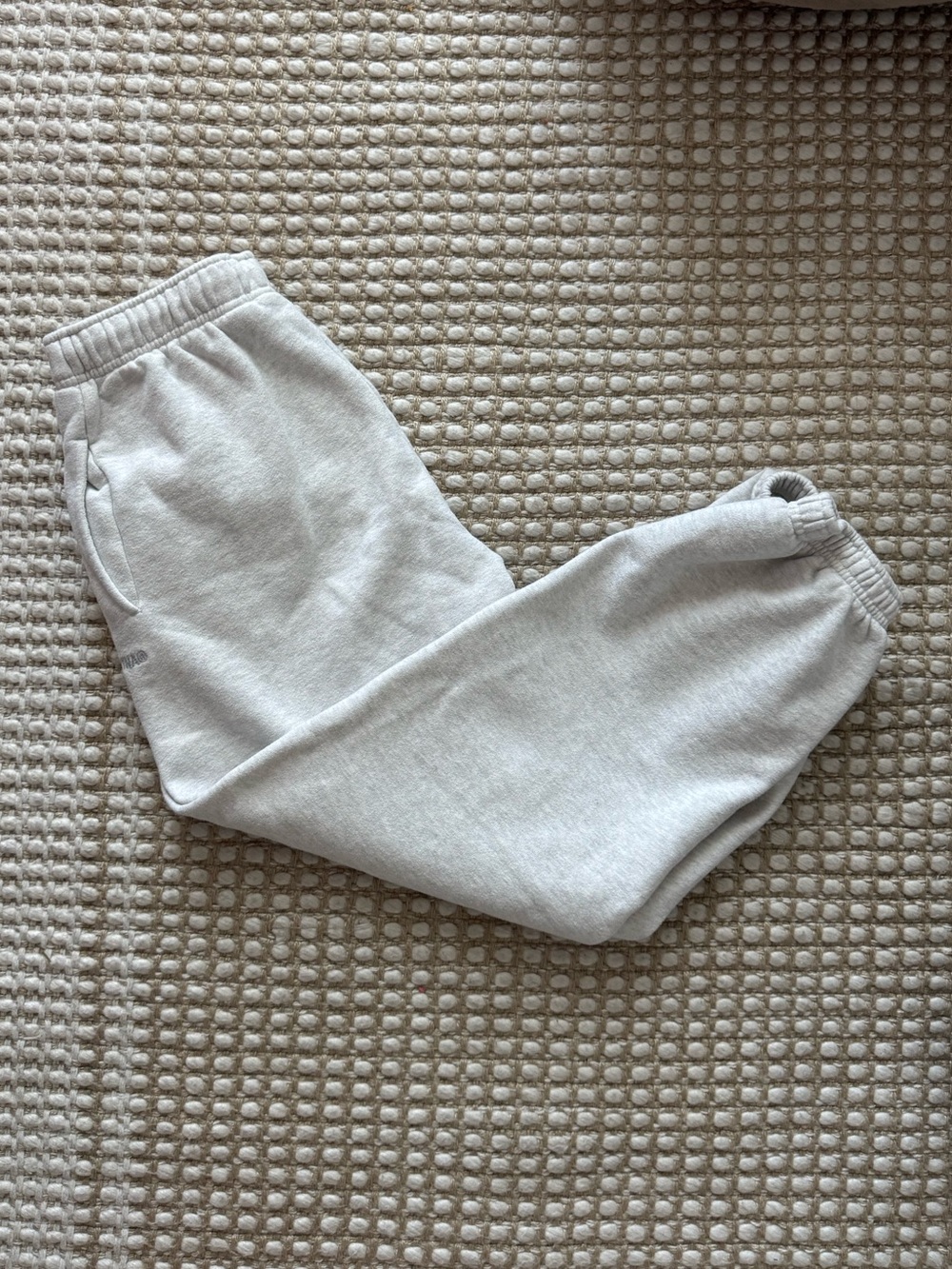 Aritzia Light Gray Elastic Waist Jogger Pants